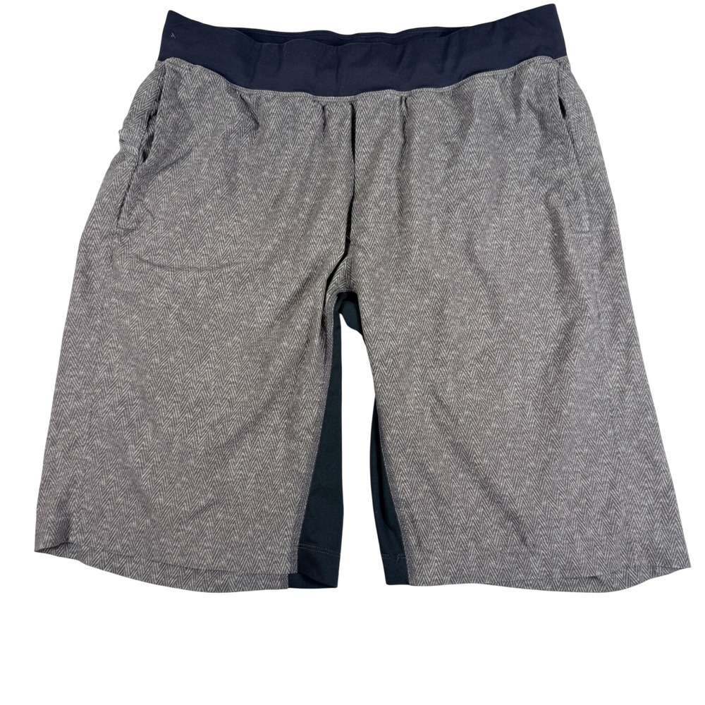 Lululemon T.H.E. Short Grey Chevron Men's M Linerless 11"